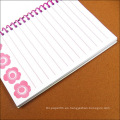 Mayorista de útiles escolares, cuaderno de papel de escuela personalizado con espiral simple.